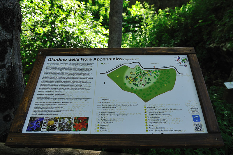 immagine della mappa del parco di Capracotta